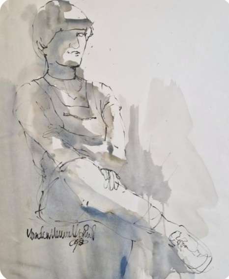Lieve DB / gewassen tekening