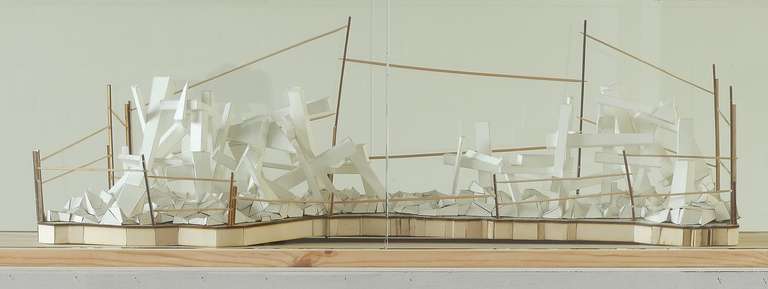 Architectuur / bristolkarton en papier / 80 cm x 30 cm