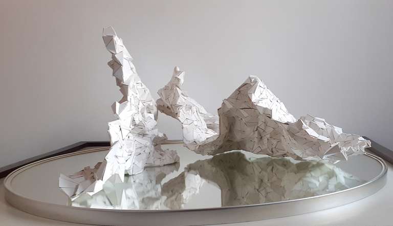 Torned Time / bristolkarton / 80 cm x 30 cm hoog
